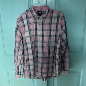 American Eagle Plaid Button Down